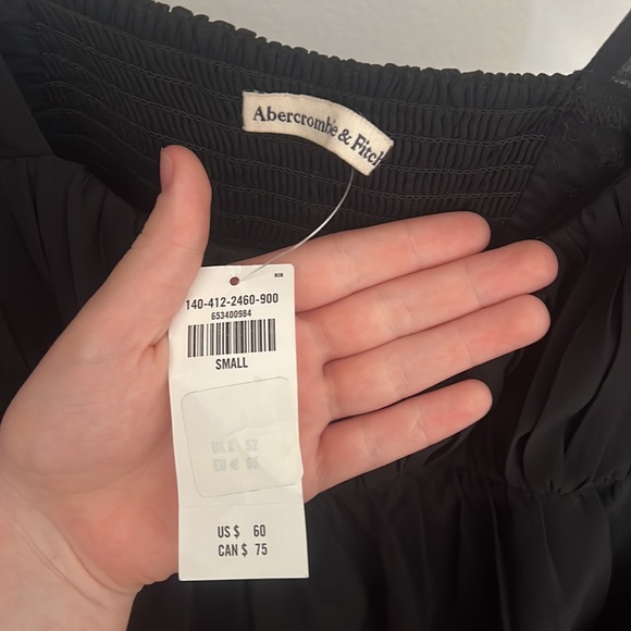 abercrombie and fitch black blouse long sleeve - Picture 2 of 2